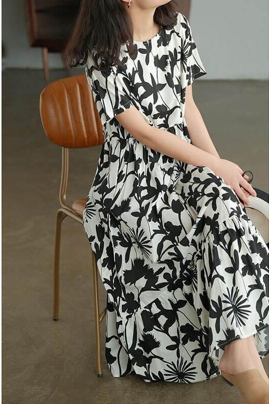 Limited Stock- 100% Cotton O-neck Dress