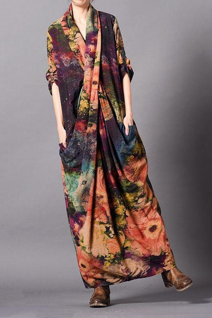 Loose Chiffon Maxi Dresses Clothes for Spring