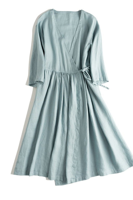 Loose Drawing Linen Summer Dresses Outfits