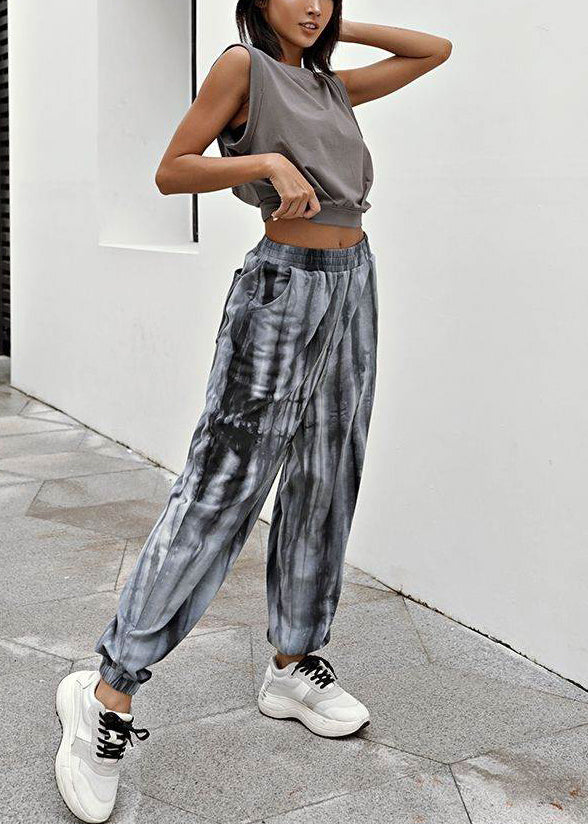 Grey Comfort Cotton Short Shirt Top Sleeveless