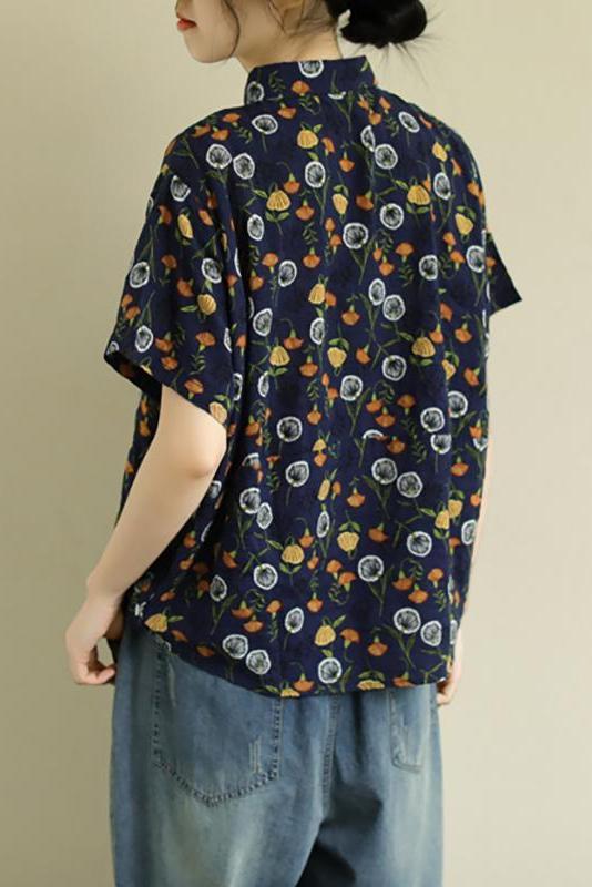 Limited Stock- Summer Flower Print Thin Cotton T-shirt