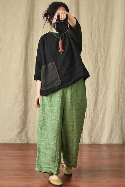 Patchwork Linen Shirt