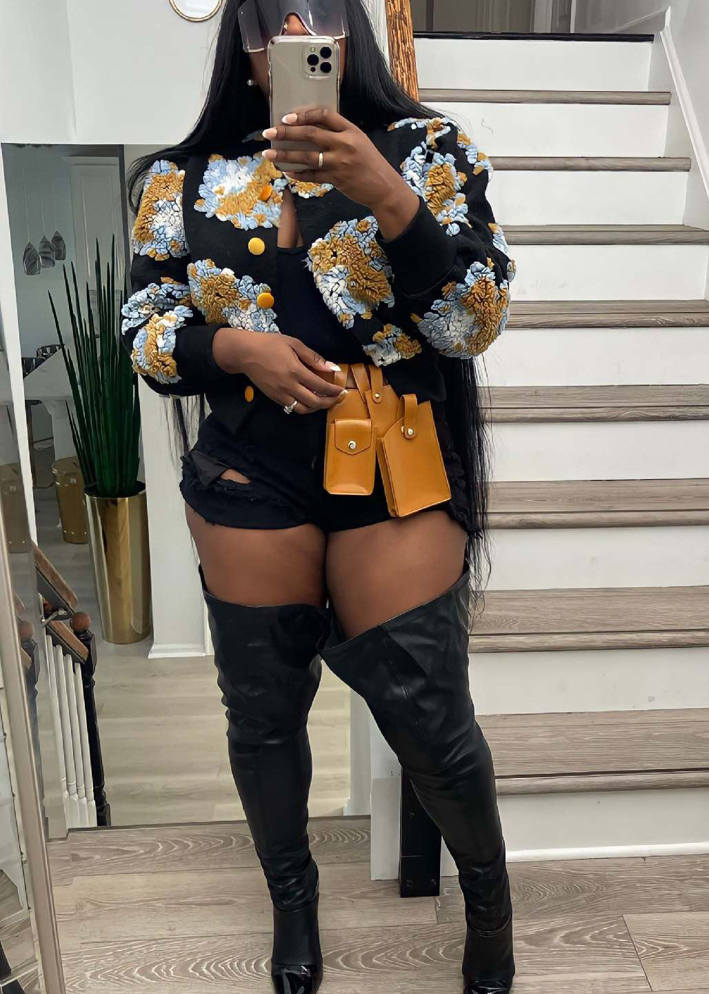 O Neck Pockets Cotton Jackets Fall