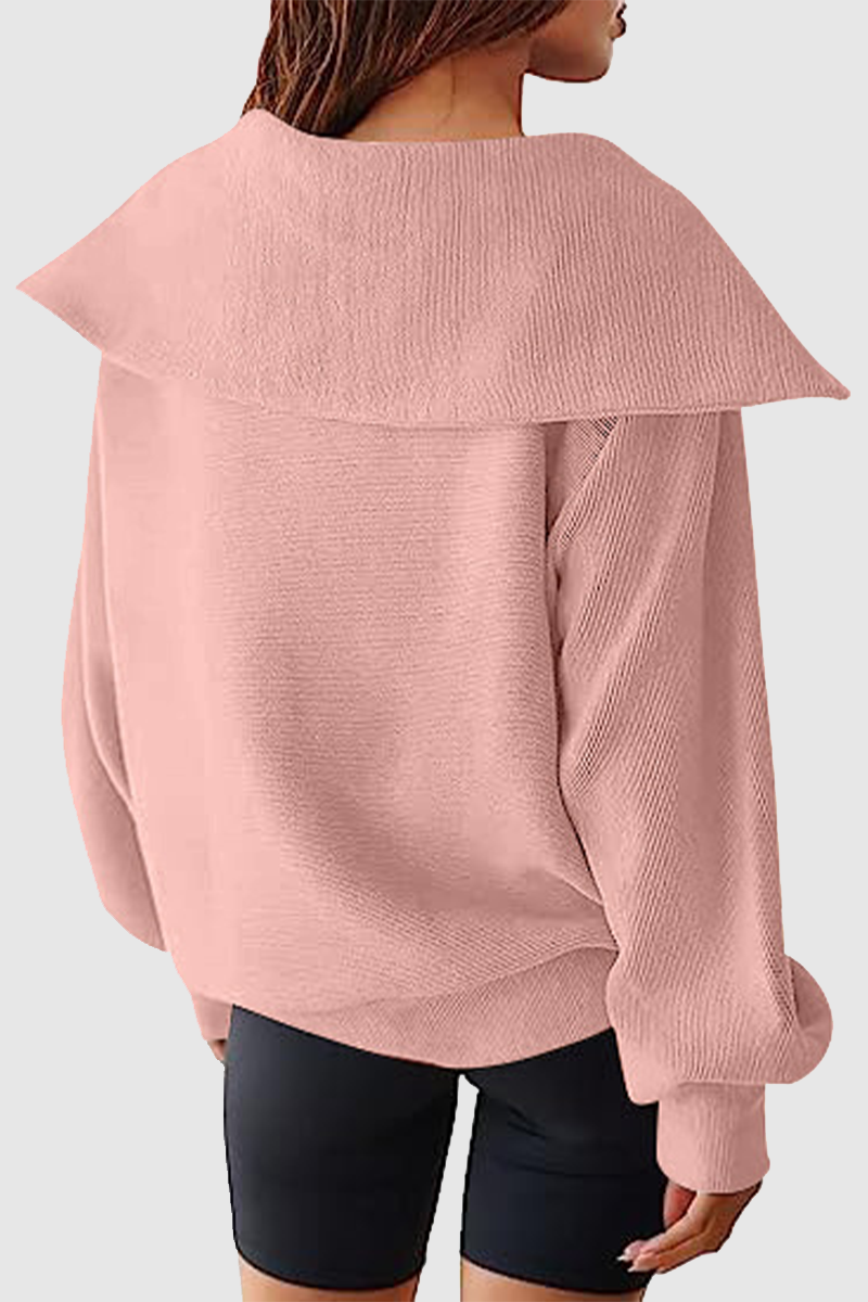 Street Color Zipper Turndown Collar Hoodies(6 Colors)