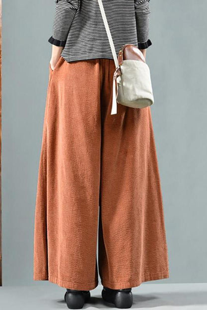 Limited Stock- Retro Pure Color Autumn Corduroy Pants