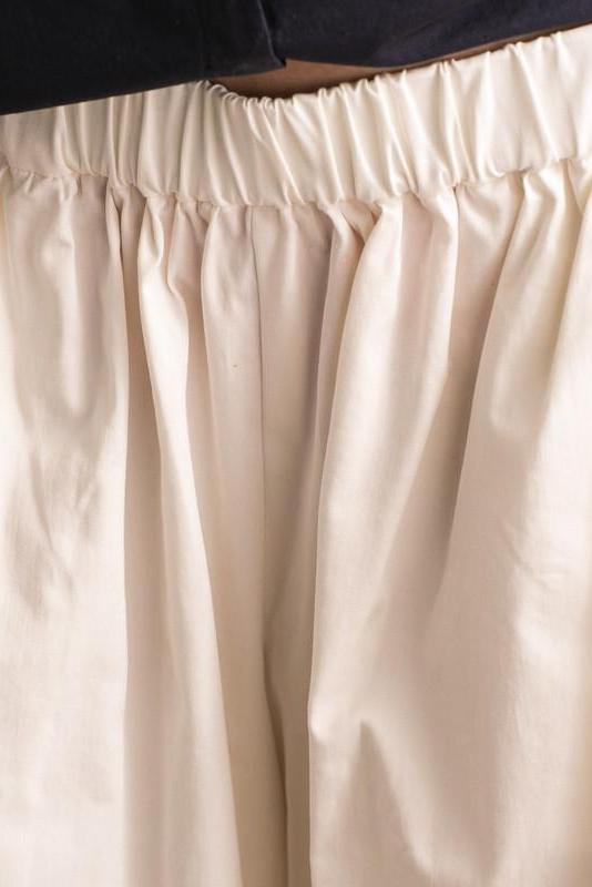 Rice Cotton Width Leg Pants
