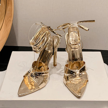 A Vintage Style Sandals with Delicate Timeless Details