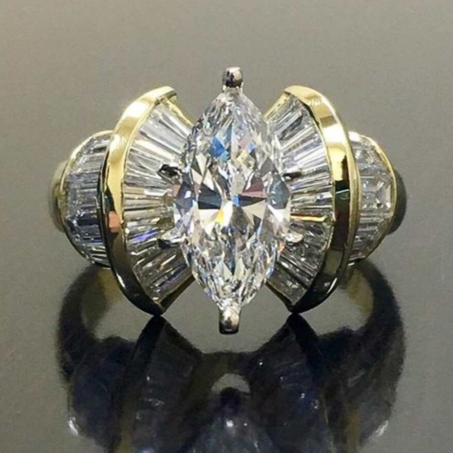 Golden Zirconia Ring