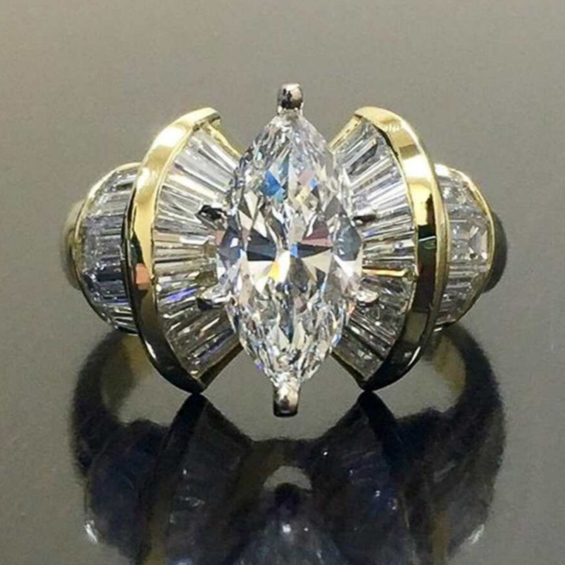 Golden Zirconia Ring
