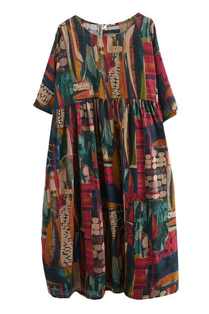 -new Printed Maxi Dress