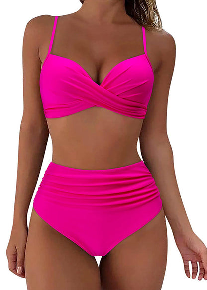 Green Cinched Top and Panty Swimwear Set