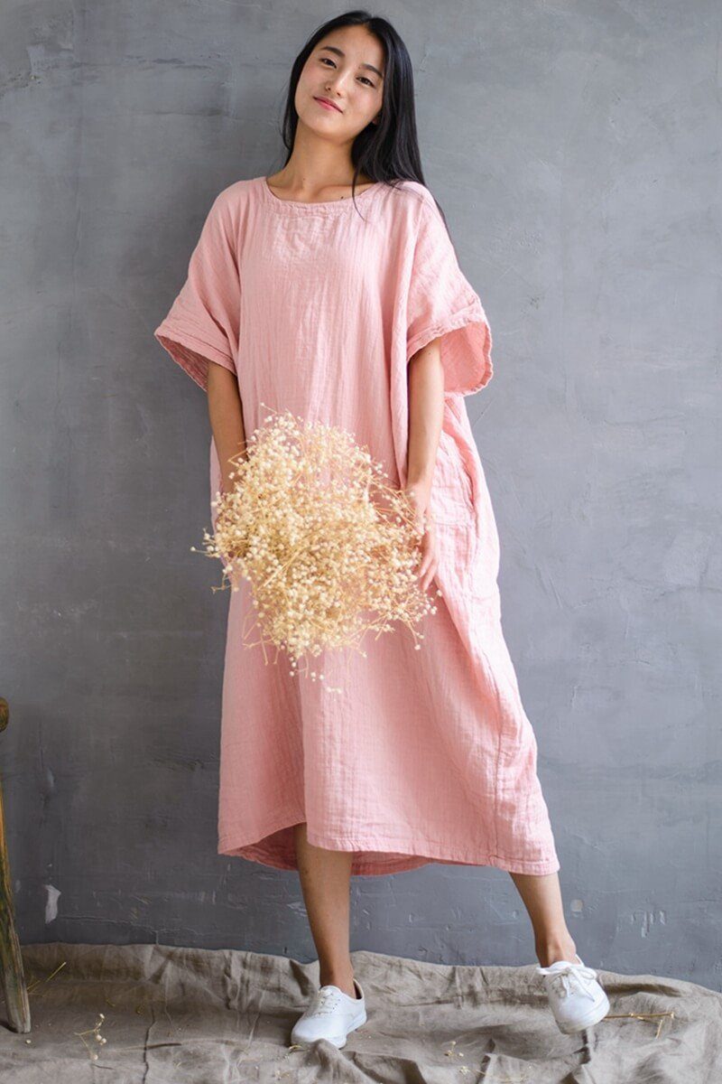 Cotton Loose Long Dress Dress