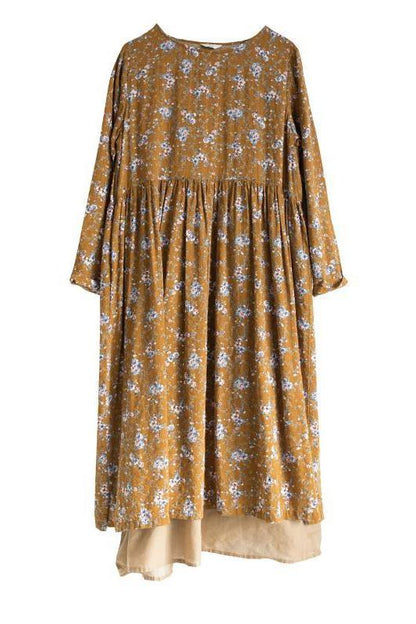 Gray and Yellow Cotton Dresses