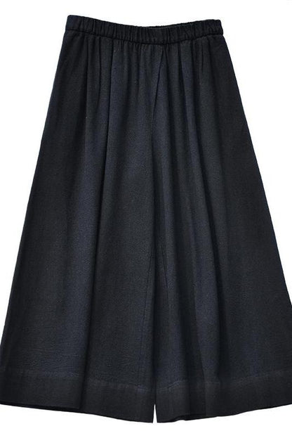 Summer Wide Leg Dress Pants Cropped Trousers
