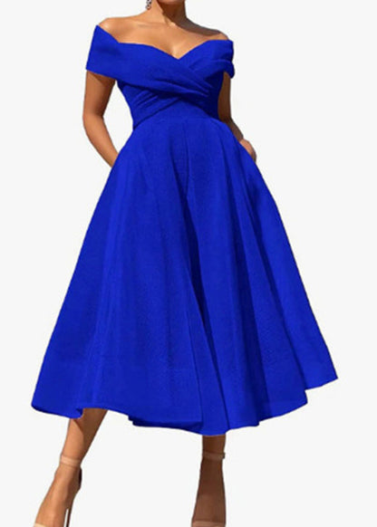 Classy Pink Cold Shoulder Wrinkled Tulle Dresses Summer