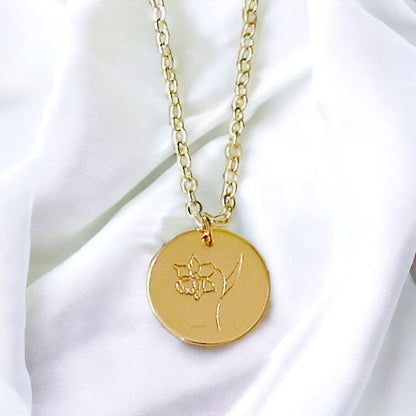 Birth Flower Necklace