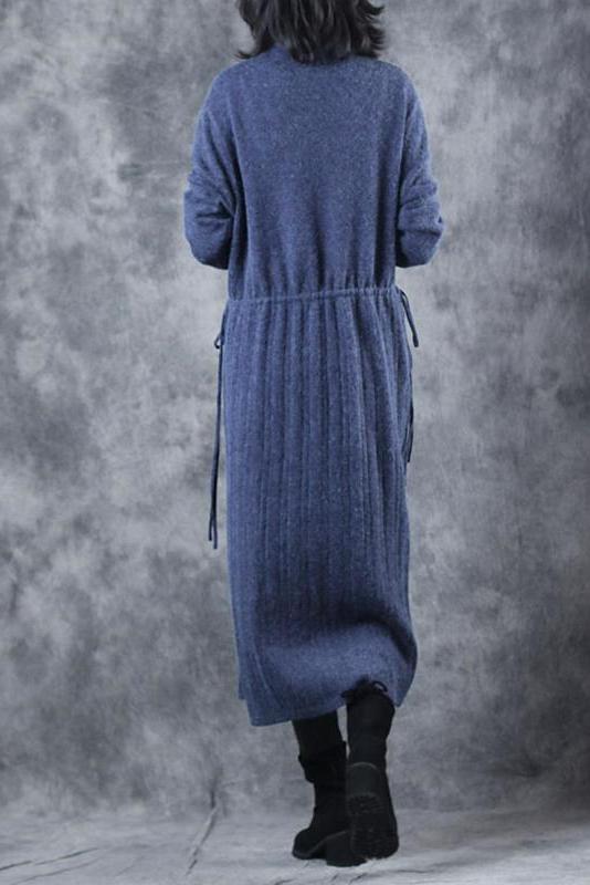 Loose High Neck Base Sweater Dresses for