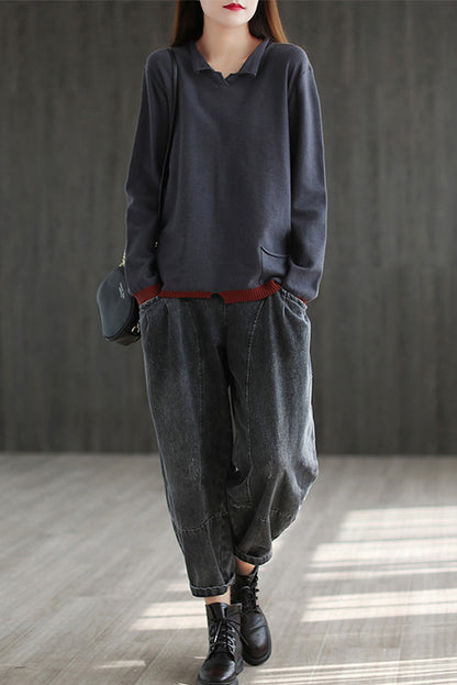 Long-sleeved Loose Top Sweater