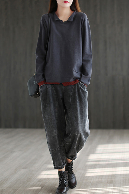 Long-sleeved Loose Top Sweater