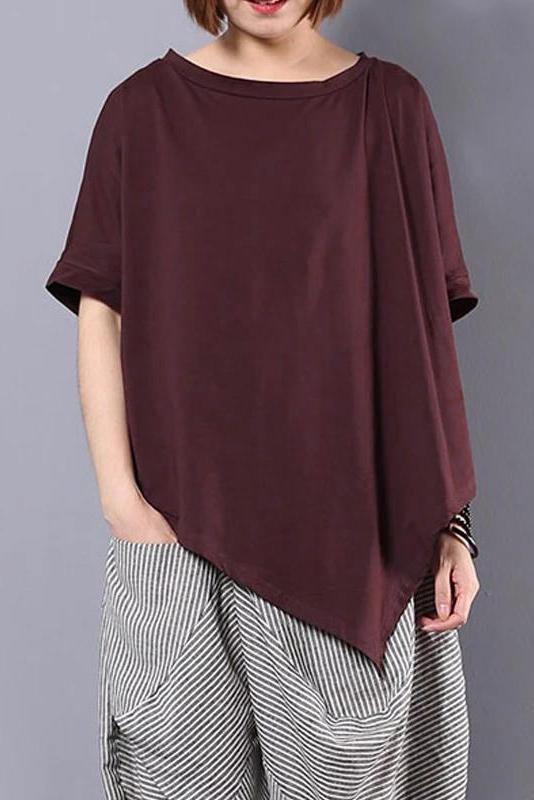 Limited Stock- Irregular Loose 100% Cotton T-shirt