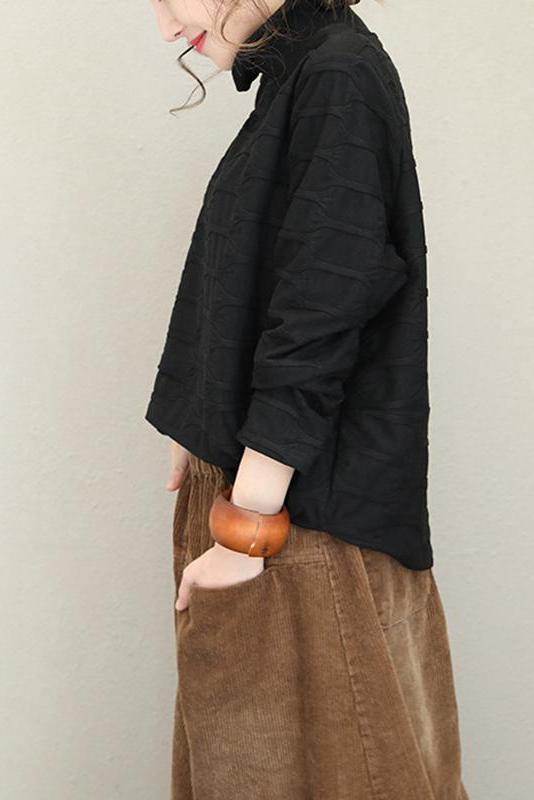 Half High Neck Fleece Loose Tops for Autumn
