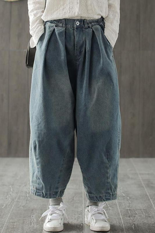 Loose Wide-leg Blue Jeans Denim Pants