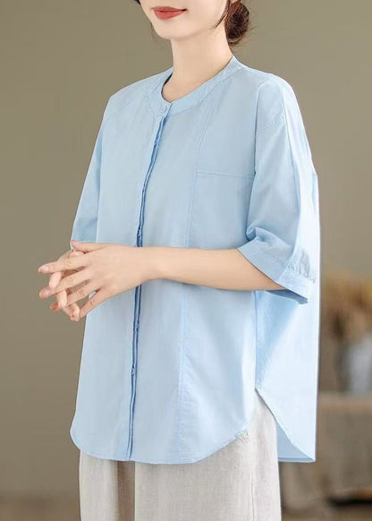 White Oversized Cotton Tops Half Sleeve