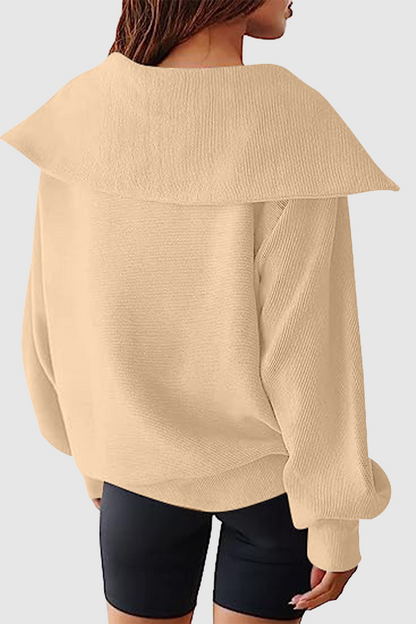 Street Color Zipper Turndown Collar Hoodies(6 Colors)