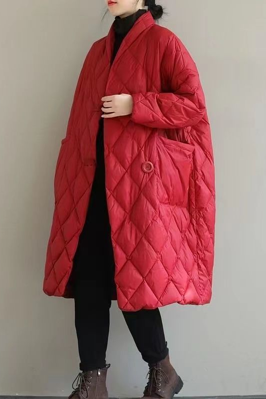 - Winter Loose Lightweight Long Down Jacket