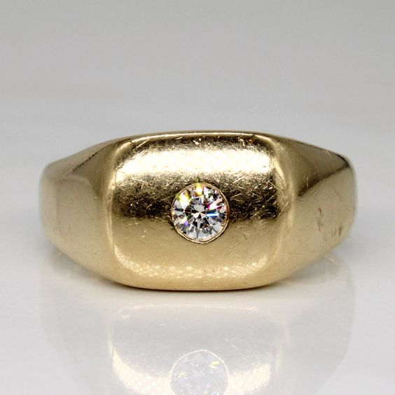 Point Glass Gold Ring