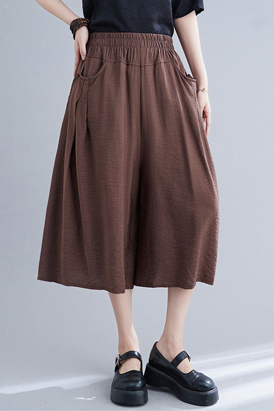-summer Loose High Waist Cotton Wide Leg Pants