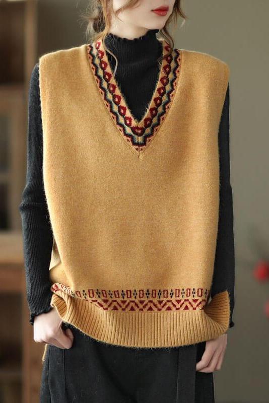 Winter Knitted Vest Sleeveless Sweater