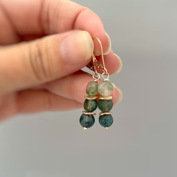 Green Stones Earrings