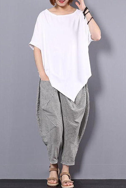 Limited Stock- Irregular Loose 100% Cotton T-shirt