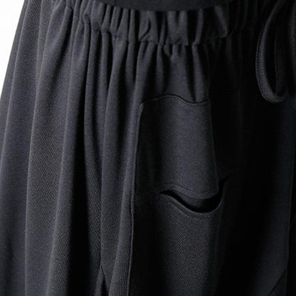 Cotton Clothes 18th Century Elastic Waist Black Skirt