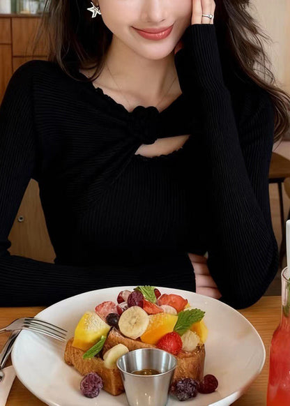 Slim Fit Oatmeal Knit Sweater Fall