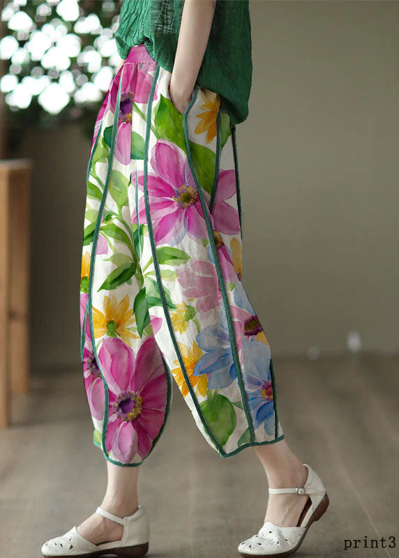 Jade Purple Flower Linen Linen Shirt Dress