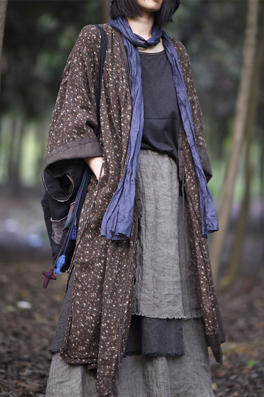 Fall New Retro Double Layer Cotton Trench Coat