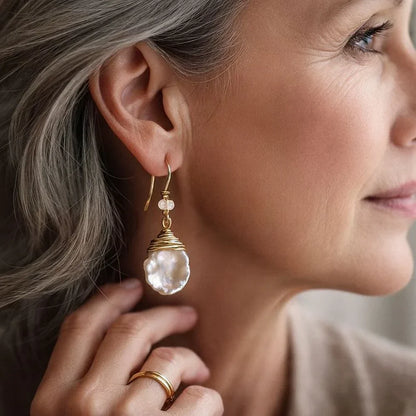 Barroque Pearl Drop Earrings