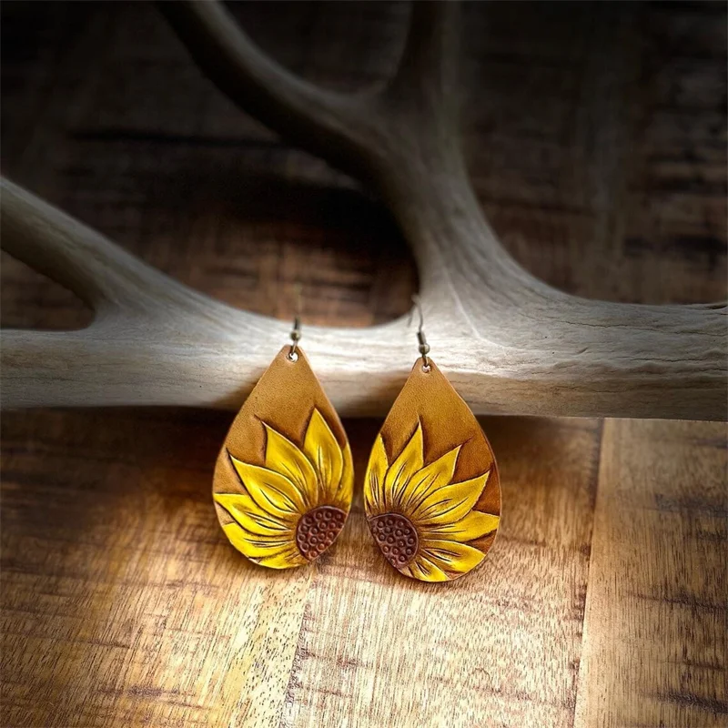 Realistic Sunflower Earrings