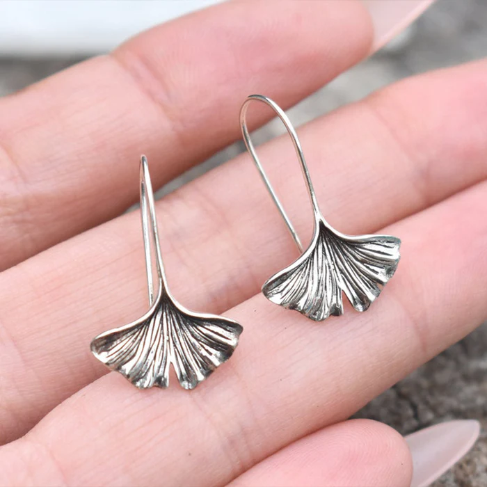 Silver Lotus Earrings