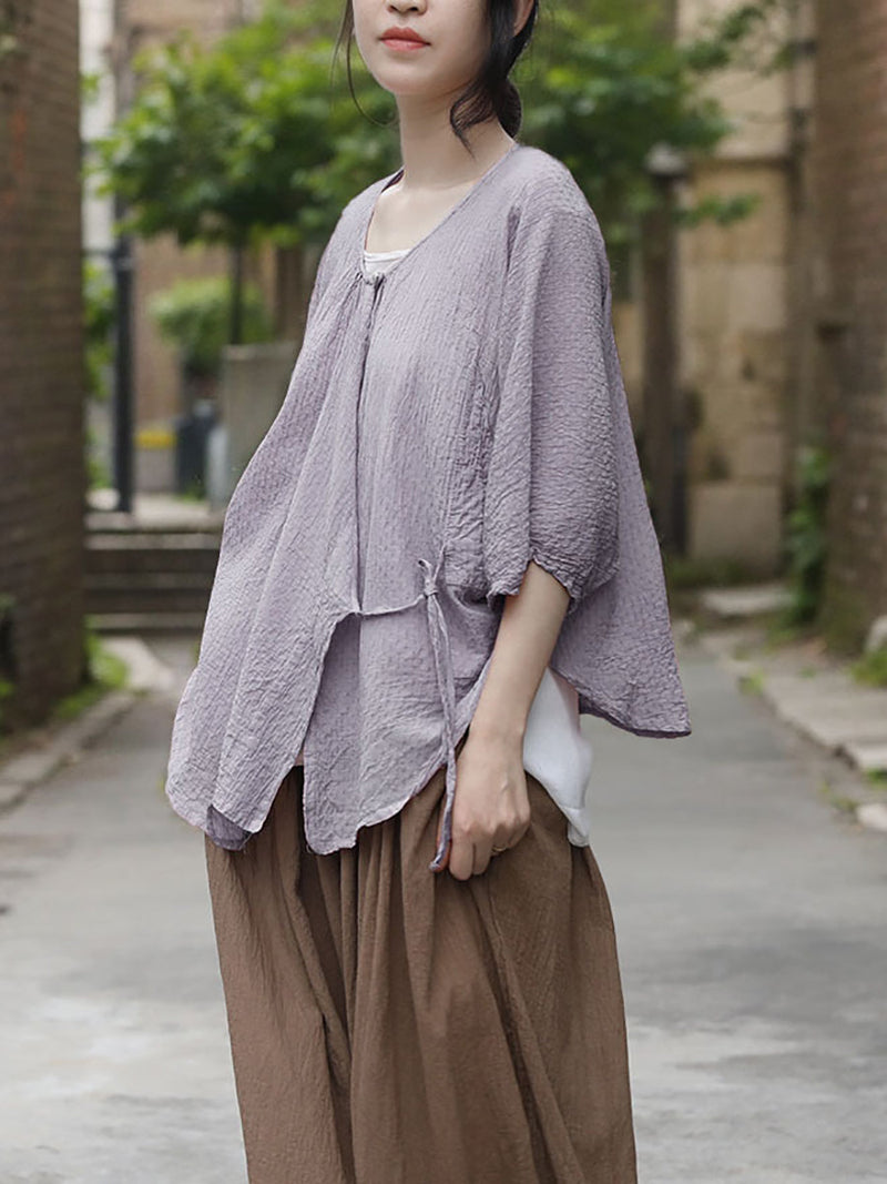 Summer Strap Jacquard Shirt