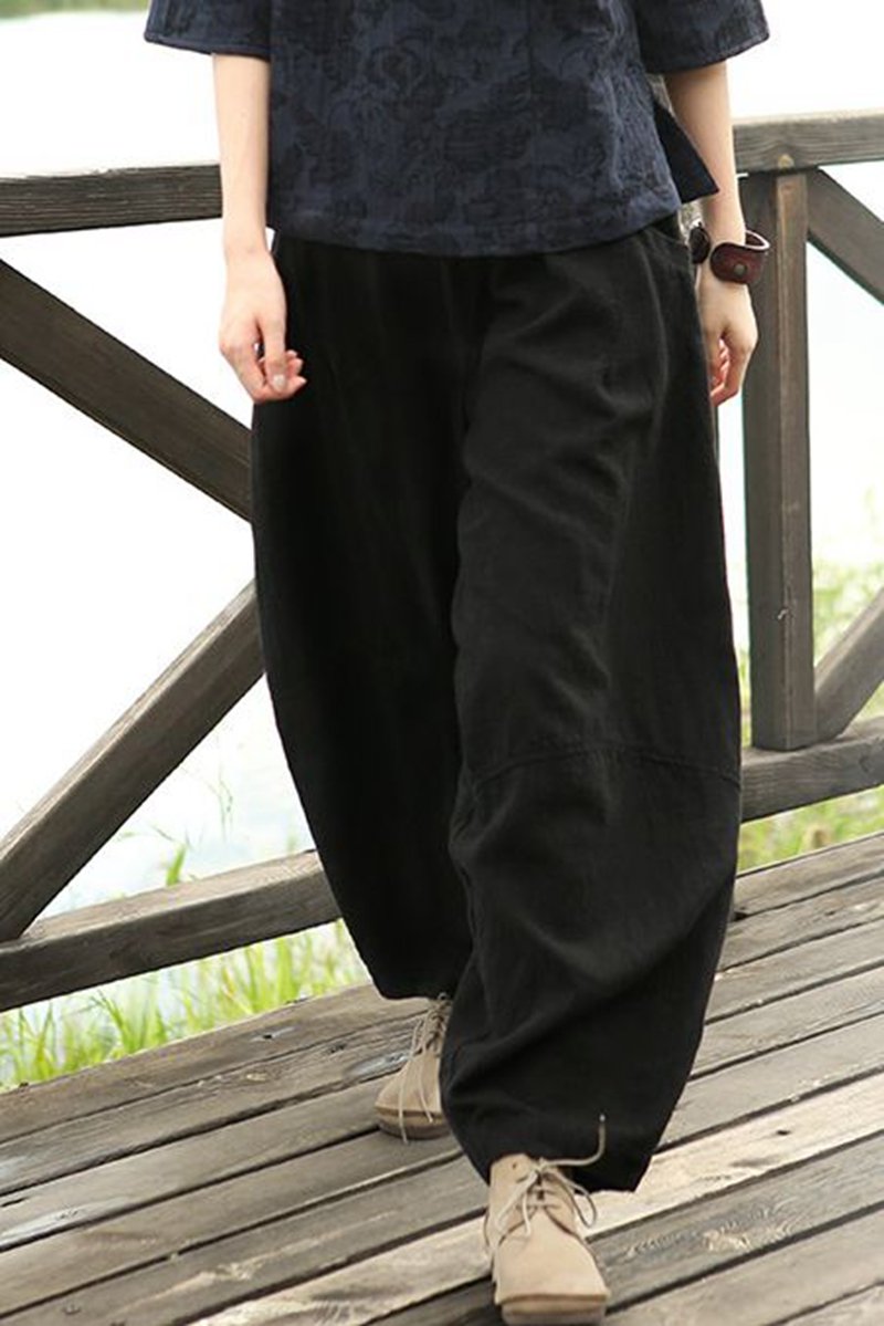 Summer Loose Cotton Linen Pants Trousers