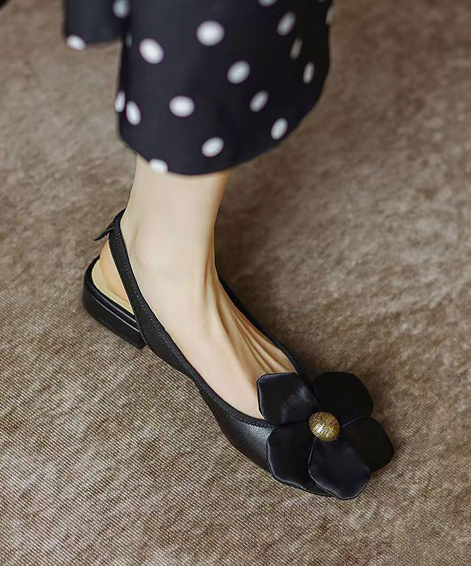 Classy Red Cowhide Leather Soft Splicing Flats