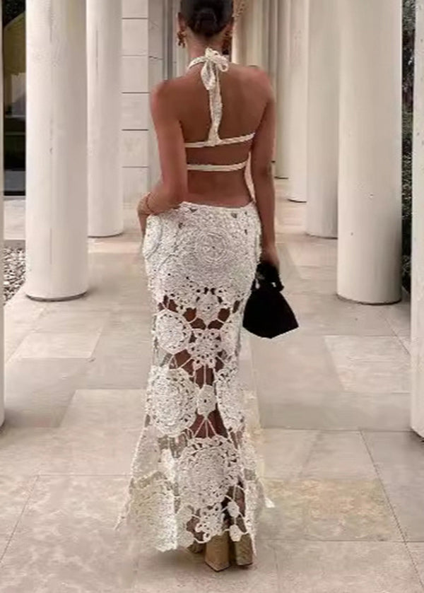 Hanging Neck Backless Dress New