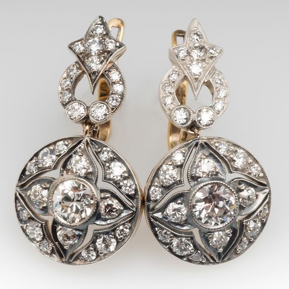 Mandala Crystal Flower Earrings