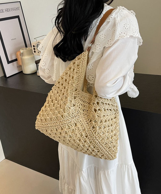 Hollow Out Large Capacity Knit Shoulder Bags