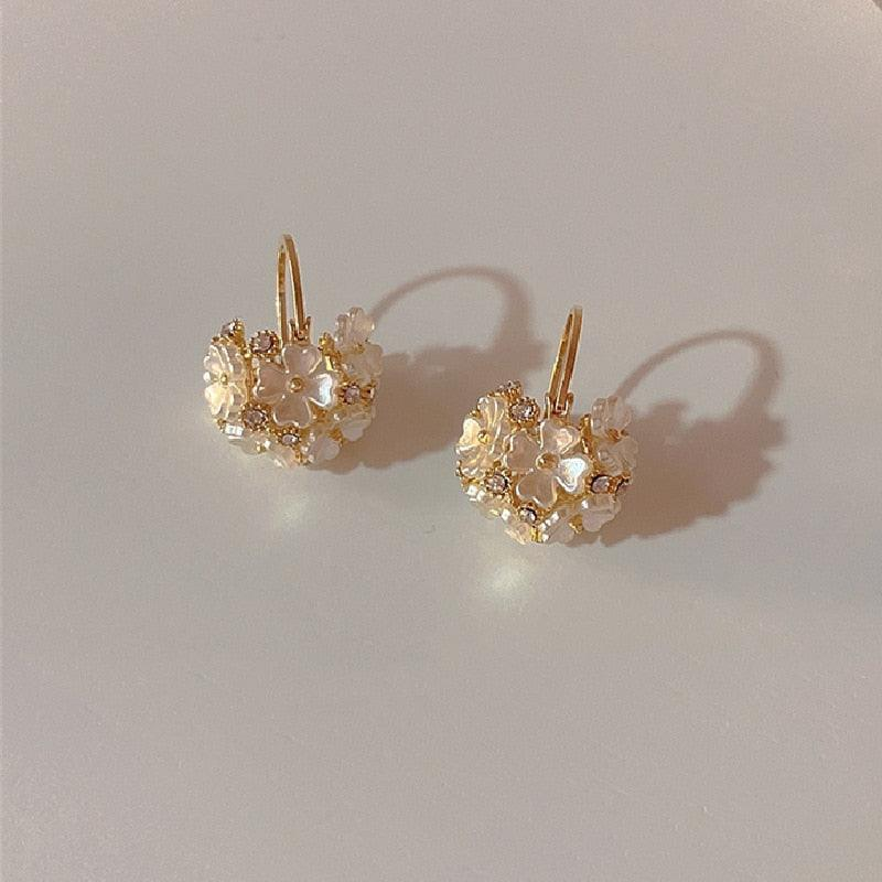 White Blossom Earrings