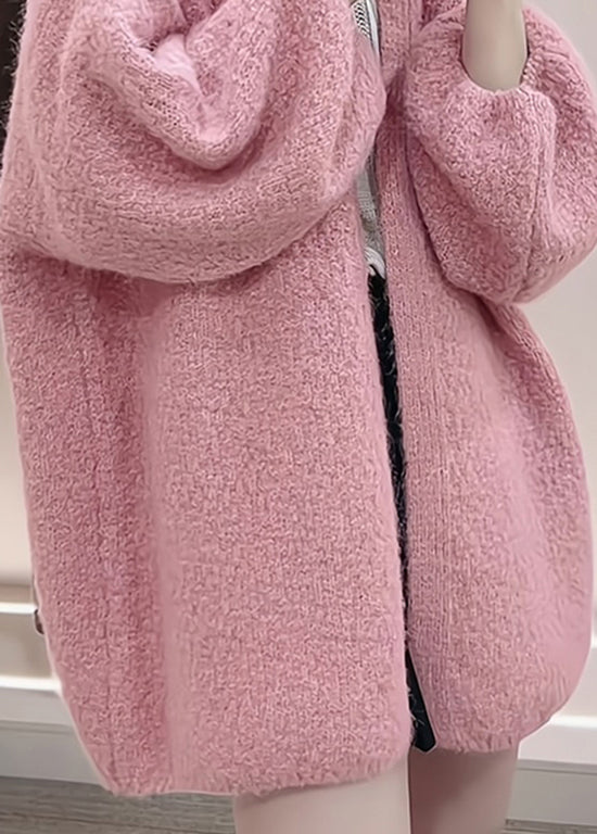 Boutique Pink V Neck Knit Cardigans Fall