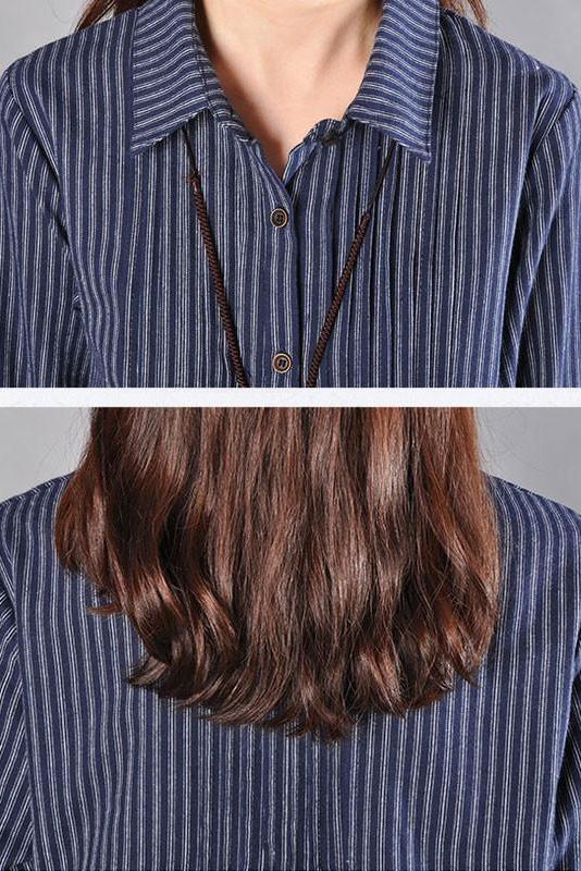 Limited Stock- Loose Cotton Linen Printing Lace Hem Dress